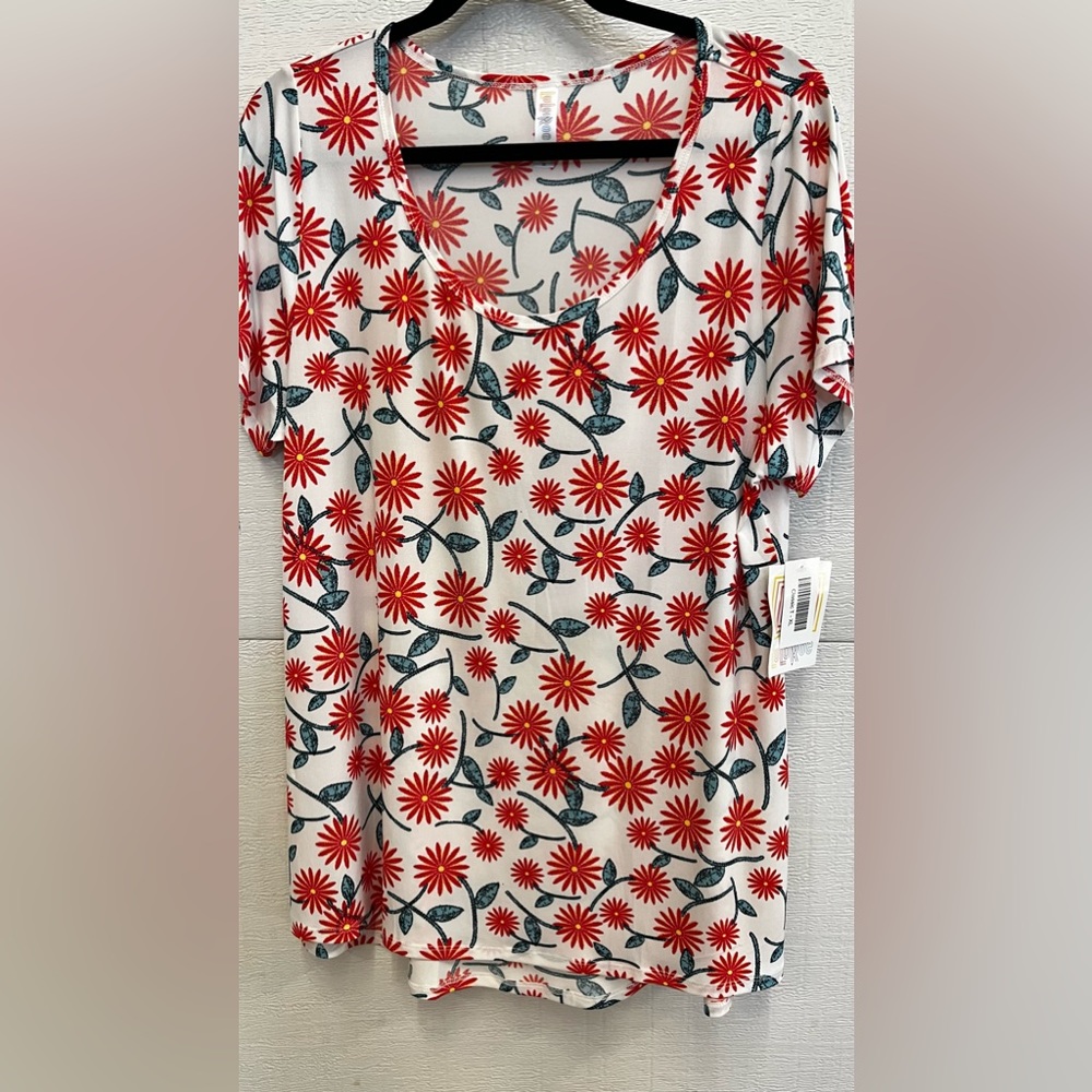 Lularoe Classic T floral with white nwt